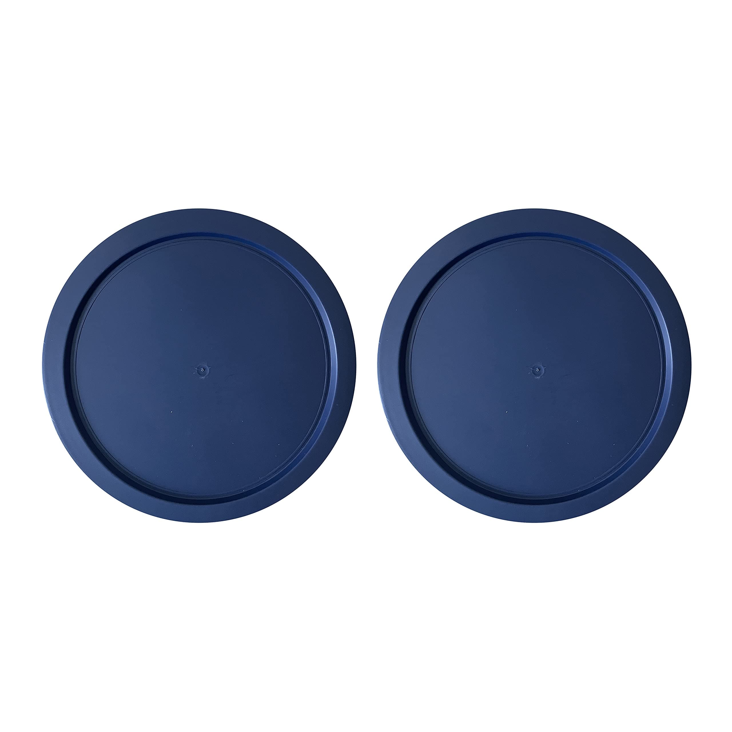 Replacement Lids for Pyrex 1-Cup Glass Food Storage Container Bowls, 4-Inch Plastic Round Lids Covers fits Pyrex 7202-PC, Airtight & Leakproof (2-Pack, Blue)