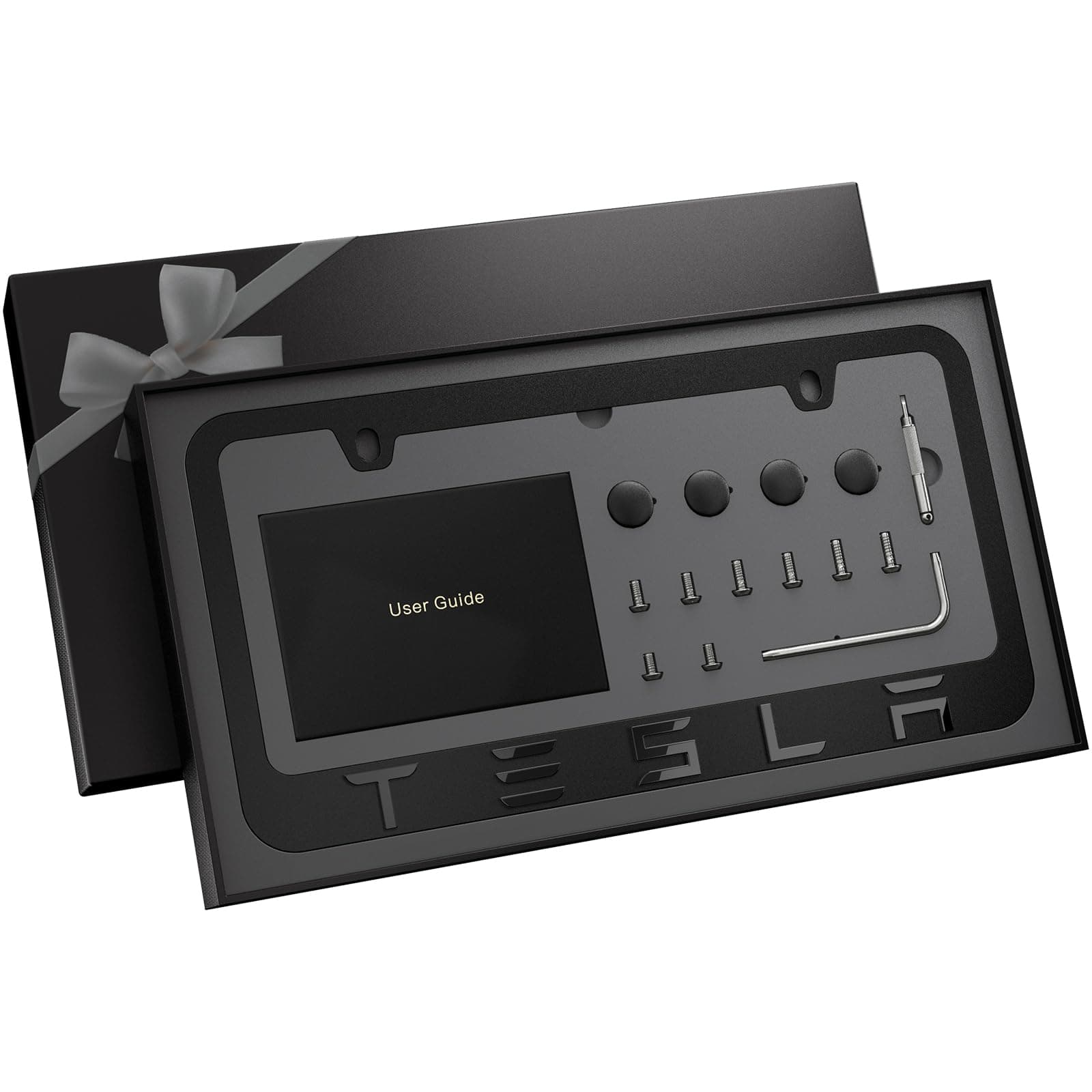 3D Black License Plate Frame for Tesla(1PCS)