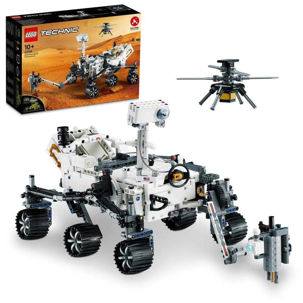 42158 Technic NASA Mars Rover Perseverance Space Set with AR App Experience, Science Discovery Set, Learn About Vehicle Engineering, Construction Toy, Birthday Gift for Kids 10 Years and Up