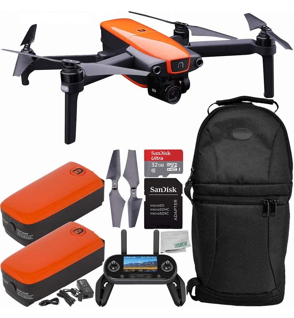 Autel Robotics EVO Foldable Quadcopter with 3-Axis Gimbal Essentials Backpack Bundle