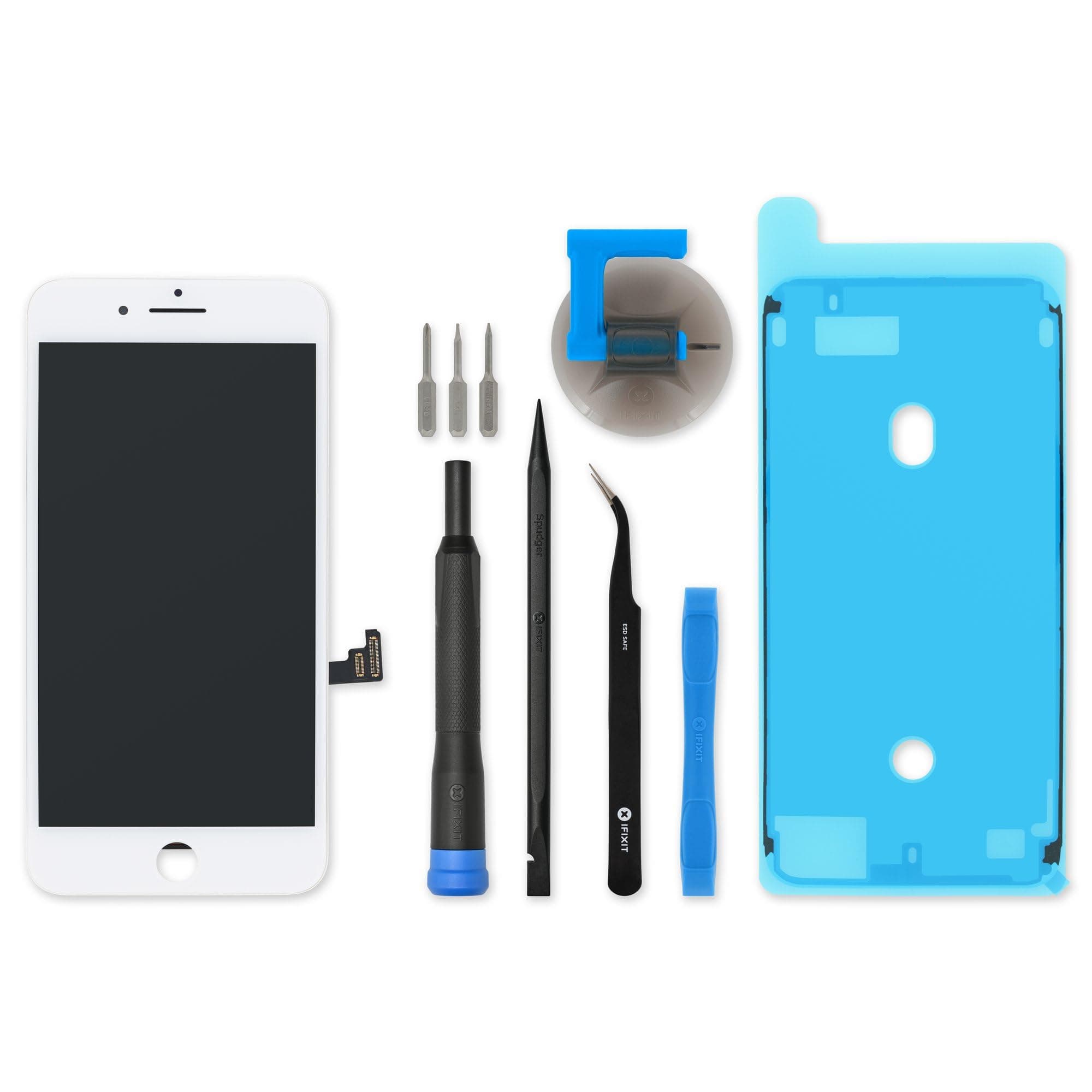 Screen Compatible with iPhone 7 Plus - Repair Kit - White