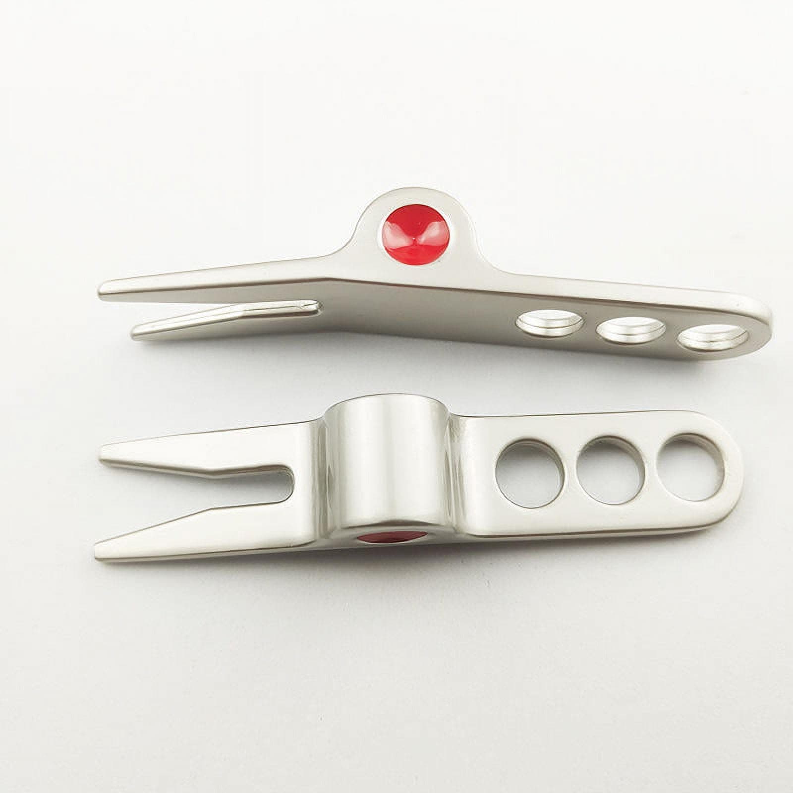 1 Pc Silver Golf Ball Fork Pivot Divot Repair Tool Compatible Divot Tools, Golf Divot Tools, On-Course Accessories