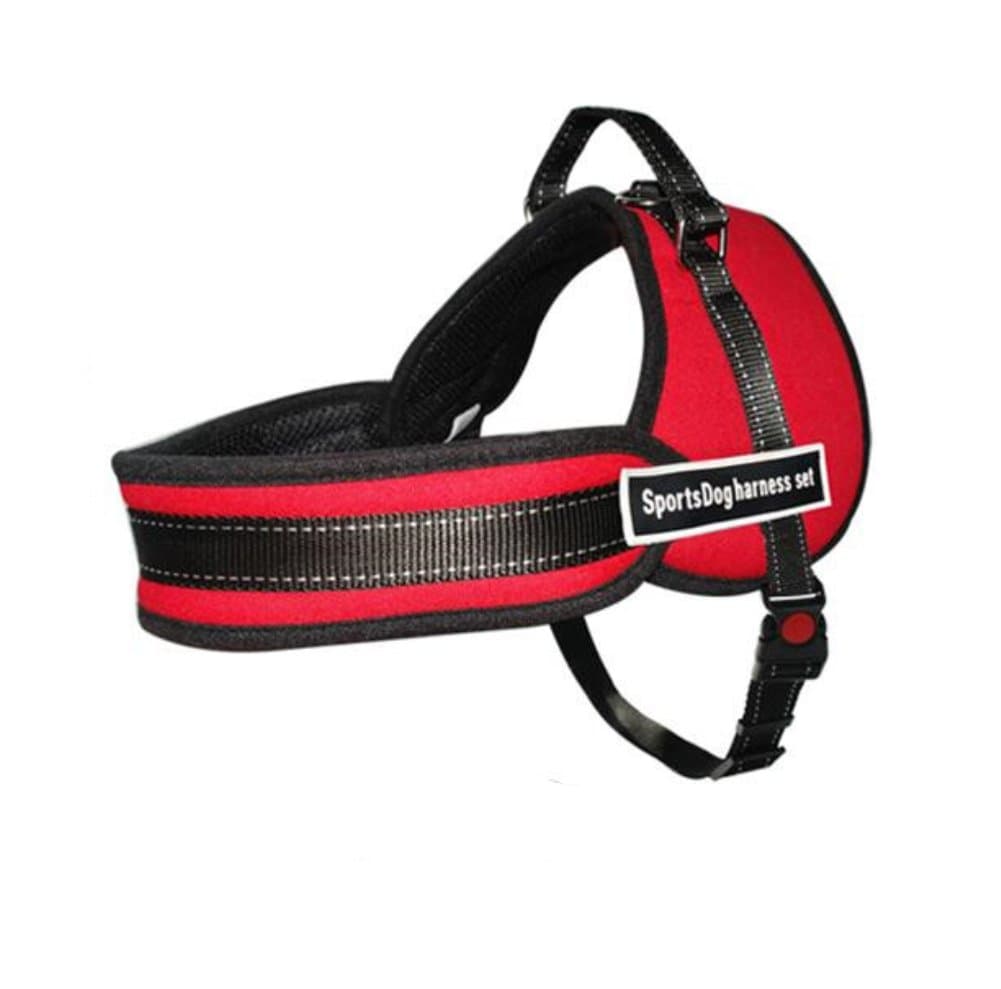 Pet Dog Work Harness Multipurpose No Pulling Training Harness Heavy Duty for Husky Pitbull (L, Red)
