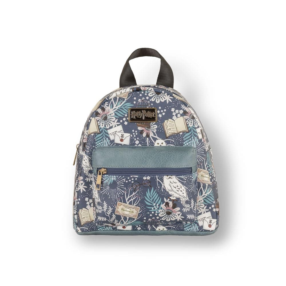Harry Potter Floral Blue Print Hedwig Mini Backpack