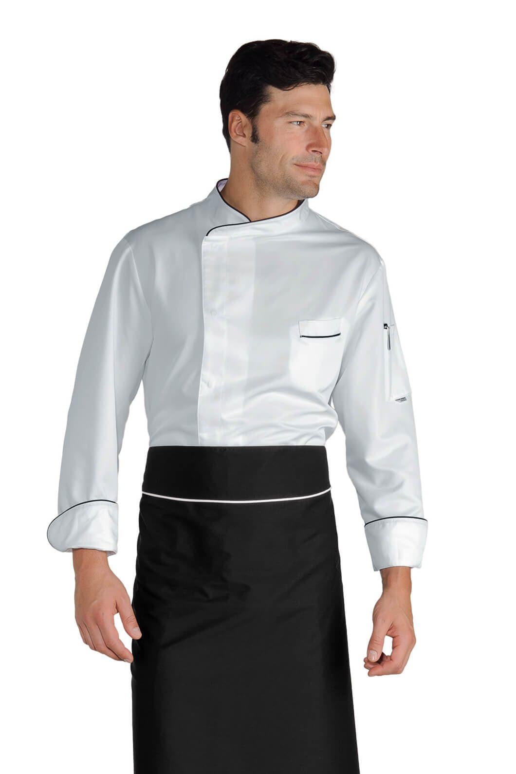 Isacco Chef Jacket Bilbao White Black