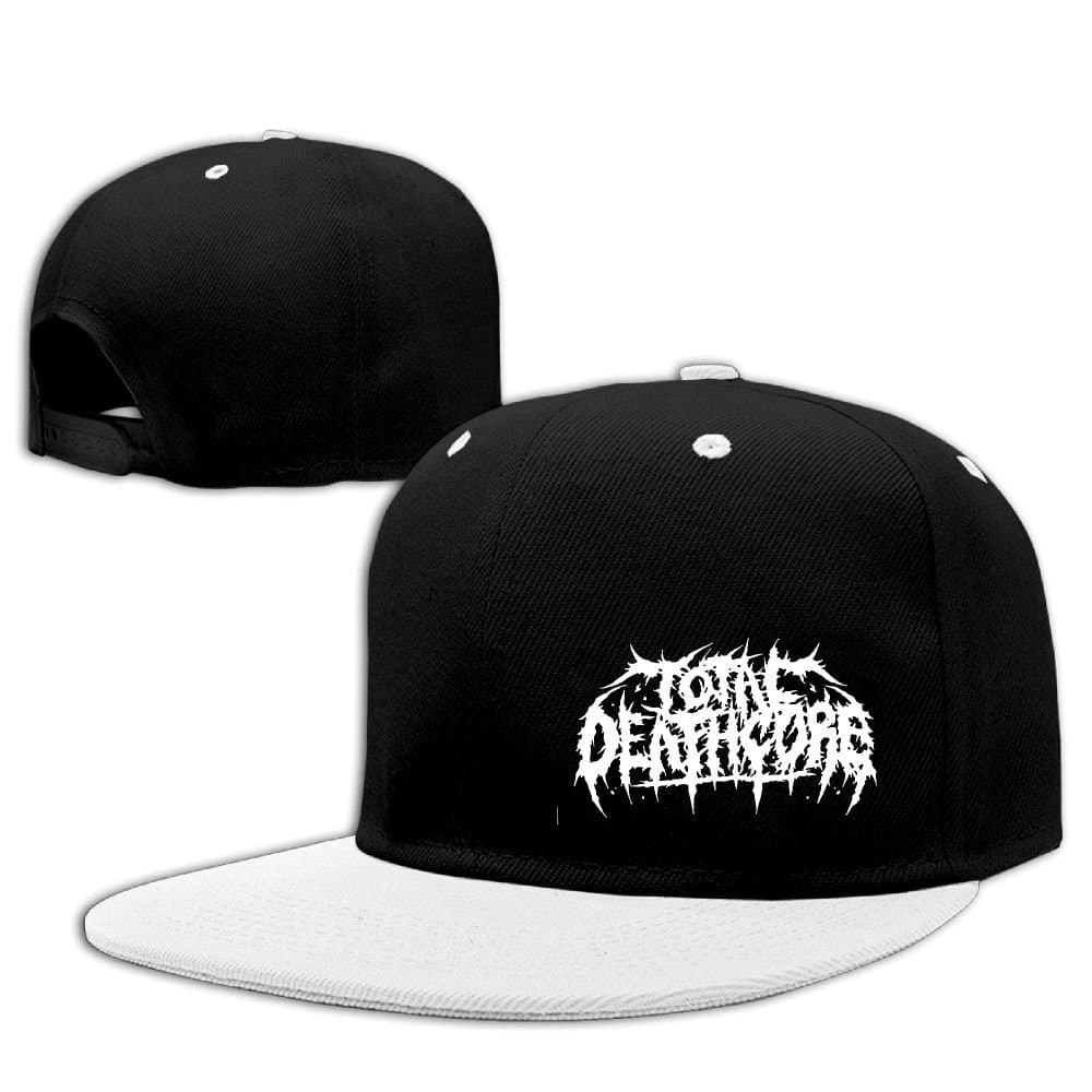 Cool Deathcore Hip Hop Baseball Caps Breathable Flat Bill Plain Snapback Hats Red