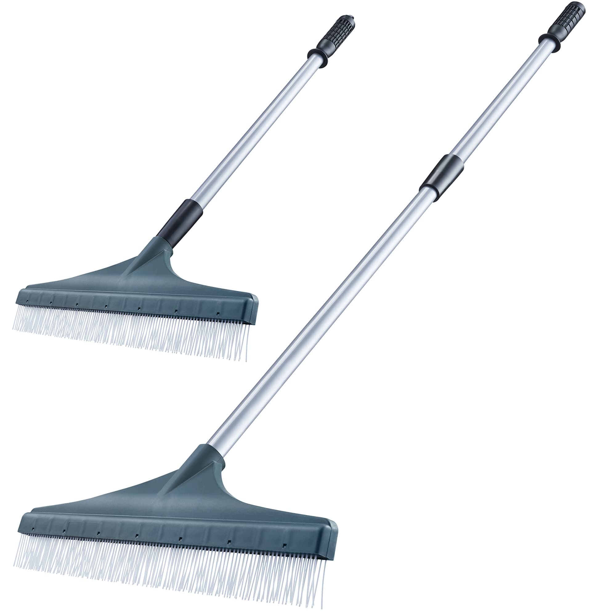 Artificial Grass Brush - Extendable 130cm Astro Lawn Rake - Artificial Lawn Broom with Soft Nylon Bristles - Lightweight Grass Cleaner for Fake Turf Telescopic Handle