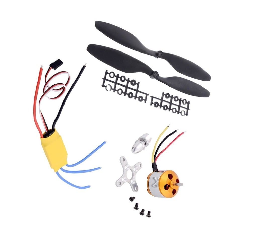 OLatus OL-KIT-QUAD-01 Mini Quadcopter Set with 1 pair 1045 Propeller, 1 Piece 30A ESC and A2212 KV1000 Brushless Motor FOR Drone RC
