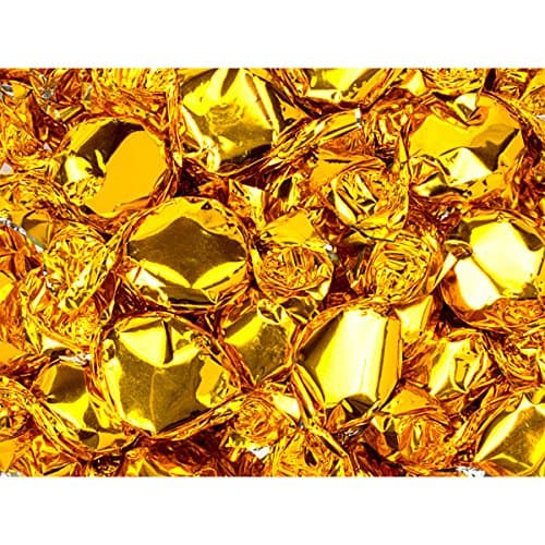 Metallic Foiled Hard Candy Buttons - Gold: 5LB Bag