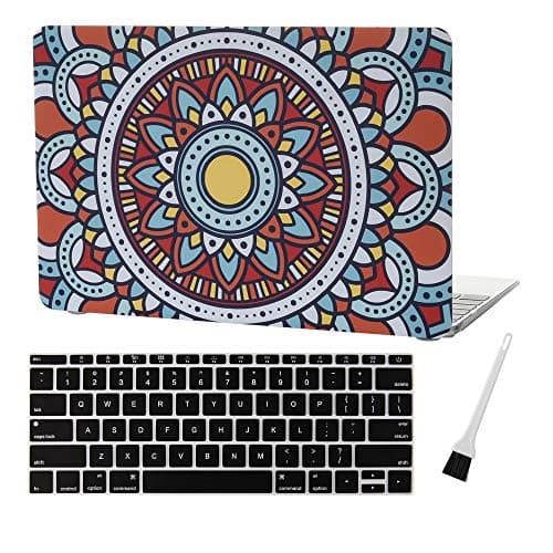 MacBook 12 Inch Plastic Hard Shell Case Clear & A1534 Silicon Keyboard Cover A1534 MacBook Air 12 Inch Hard Case(Newest Version 2017/2016/2015) and Electronics Accessories Organizer Bag-Crystal Clear