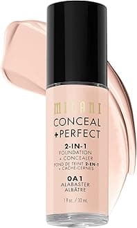 (Alabaster) - Conceal + Perfect 2-in-1 Foundation + Concealer - Alabaster (30ml) Cruelty-Free Liquid Foundation - Cover Under-Eye Circles, Blemishes & Skin Discoloration for a Flawless Compl...