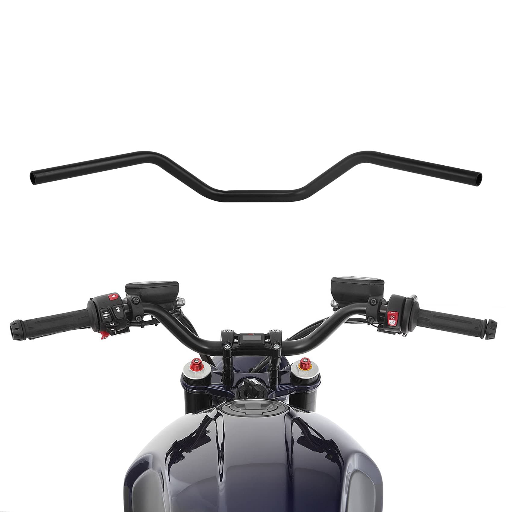 CUSTOM CHROME CCI 1" Fat Custom Handlebar Fit For Harley Davidson Sportster Dyna Softail Street XG V-ROD Honda Yamaha Suzuki Kawasaki Triumph Most Chopper Cruisers Bobber Bike Cafe Racer