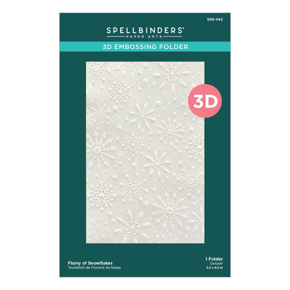 Flurry of Snowflakes 3D Embossing Folder, ONE