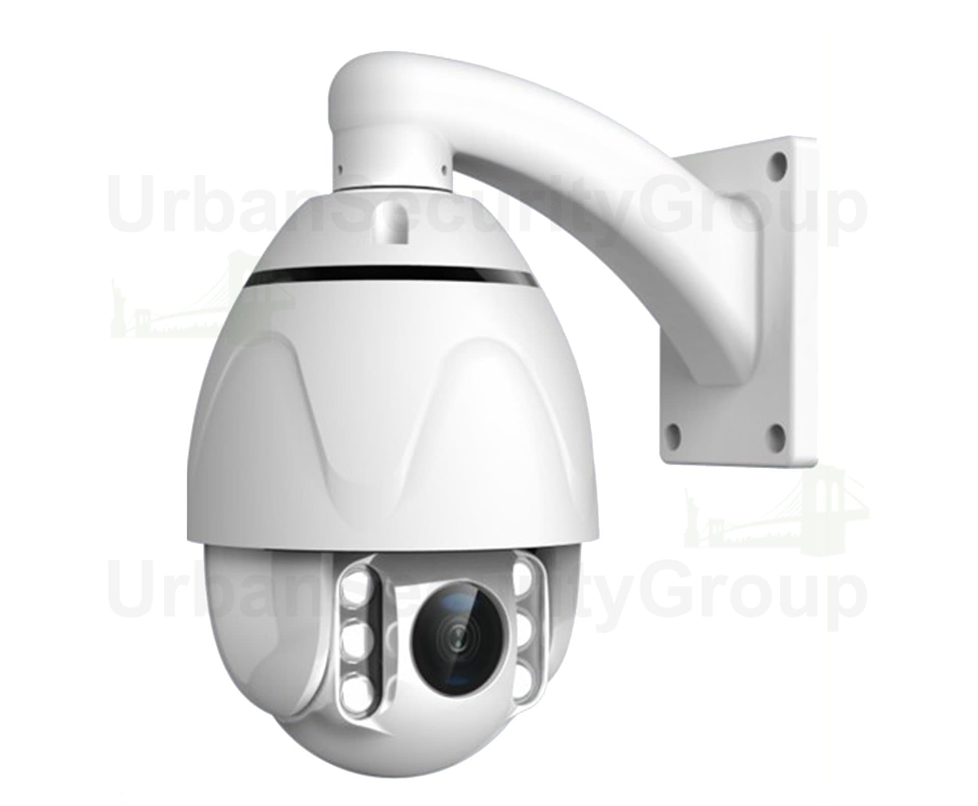 USG 1080P IP PTZ Speed Dome Security Camera: 4.7 - 47mm 10x Motor Zoom Lens + 6 Array IR LEDs For 200 Feet Night Vision + ONVIF + IP66 NEMA 4x Outdoor Rated