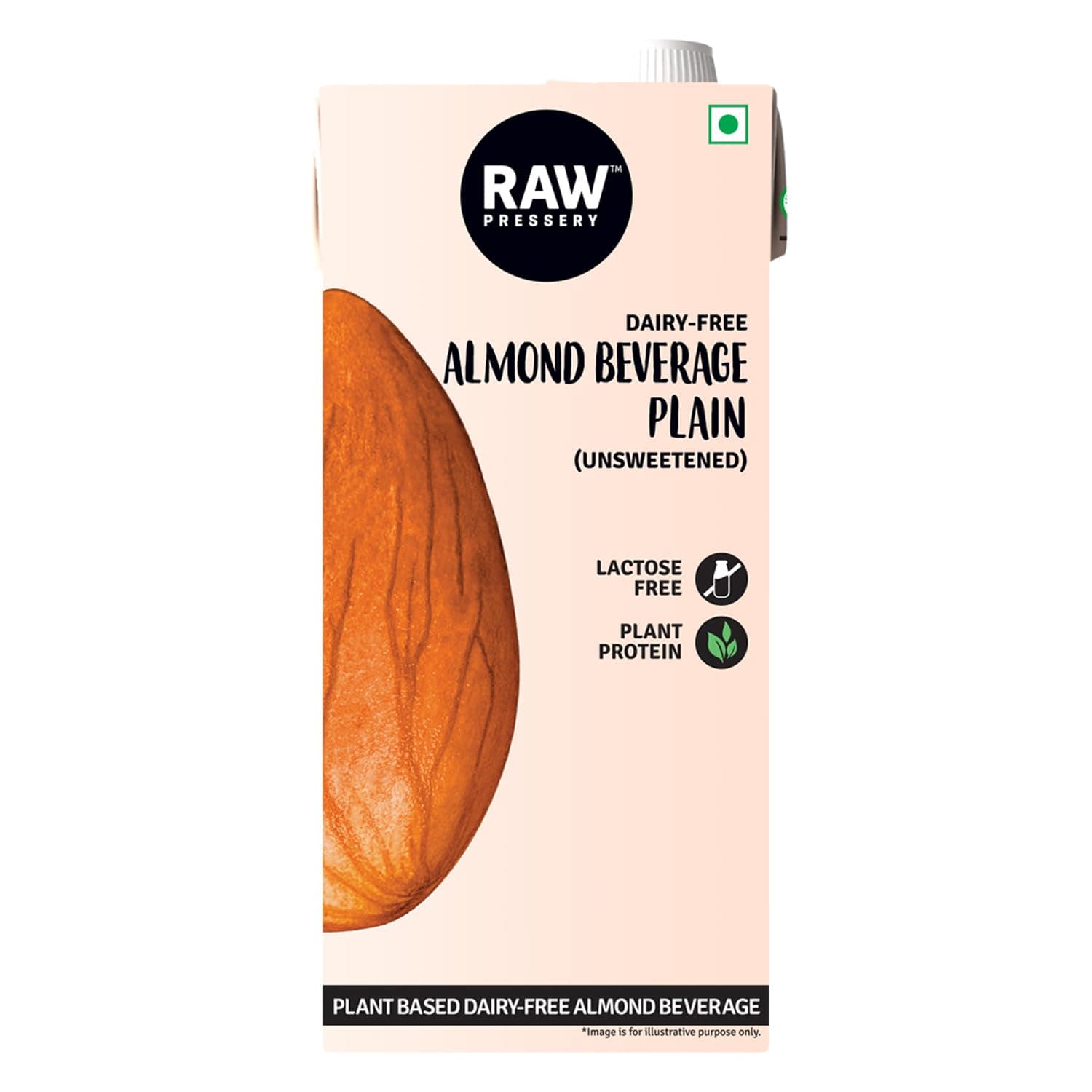 - Raw Pressery Almond Beverage Plain, 1000 ml| Unsweetened