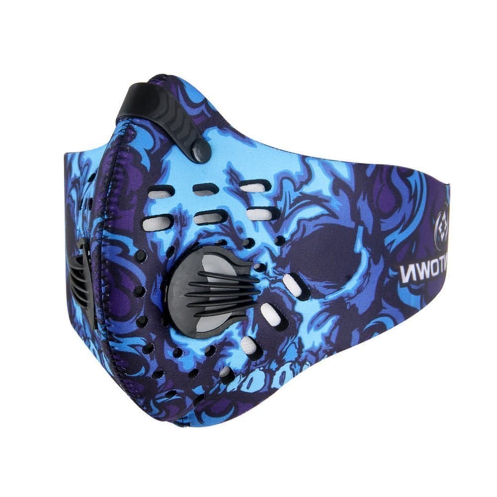 Cycling Compression Mask, Elevation and Workout Mask (Blue/Black)