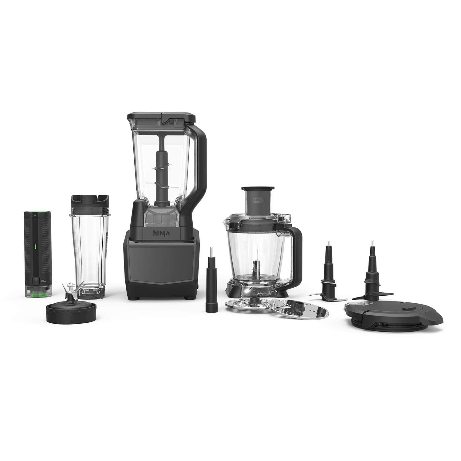 SharkNinja Ninja Smart Screen Blender and Food Processor with FreshVac Technology, 1400-Peak-Watt Base, 9 Auto-iQ Programs & Touchscreen Display (CT672V), Black