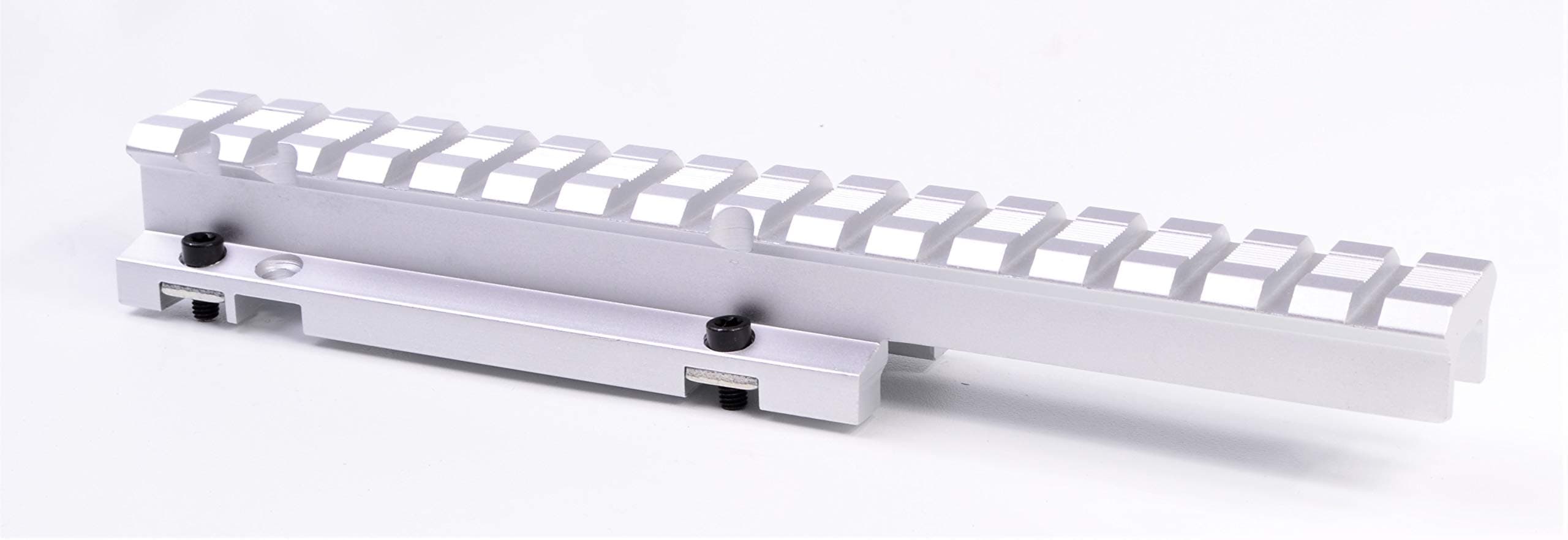 Hammers Stainless Silver Scope Base Rail Mount Weaver Style for Taurus 44 Magnum 607 608 6" 8" Vent Rib Barrel Revolver