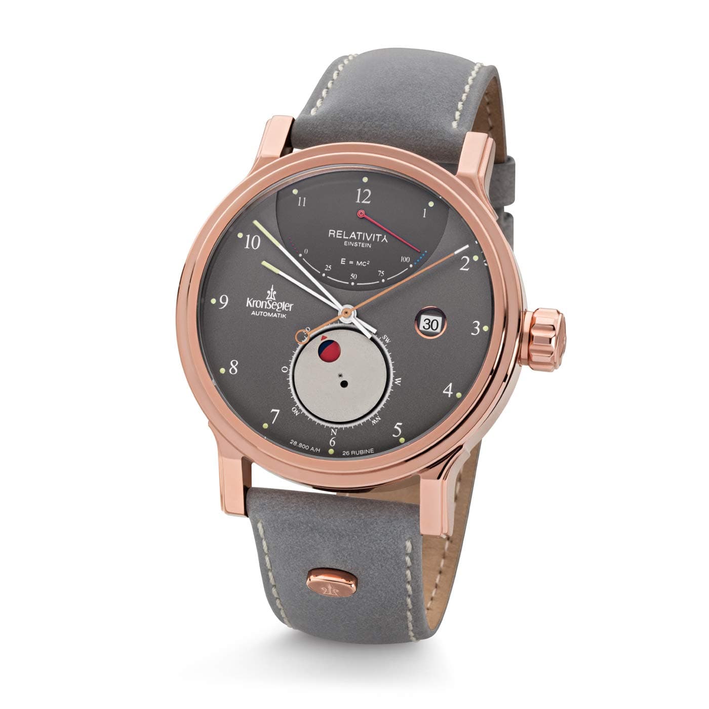 Kronsegler"Einstein - Relativity" Automatic Watch Rose-Umbra