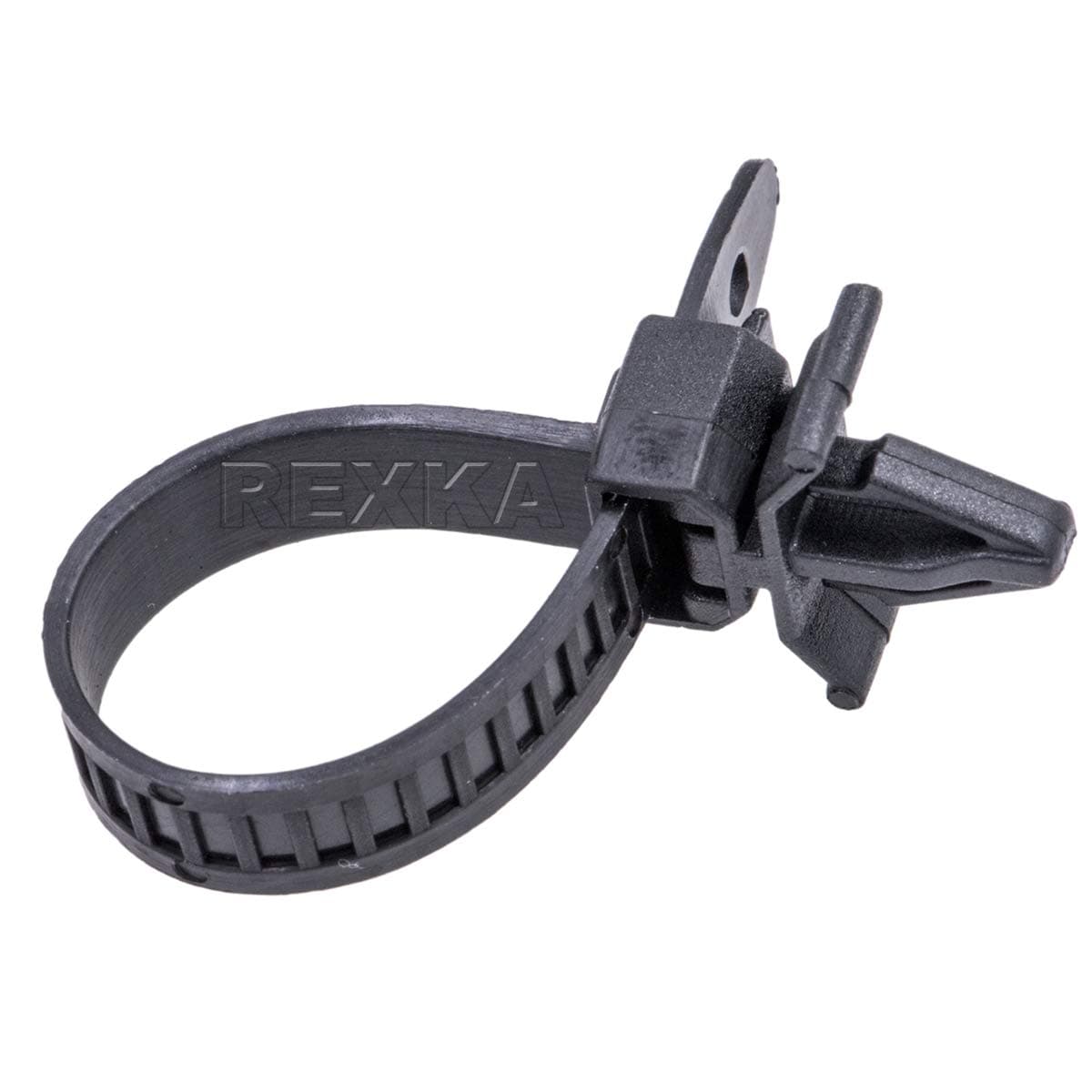 Rexka 30pcs 7mm Hole Uinversial Releasable Cable Strap Tie 110mm Length Compatible with Auto Car Toyota Lexus Honda Nissan Mazda Subaru Hyundai Kia