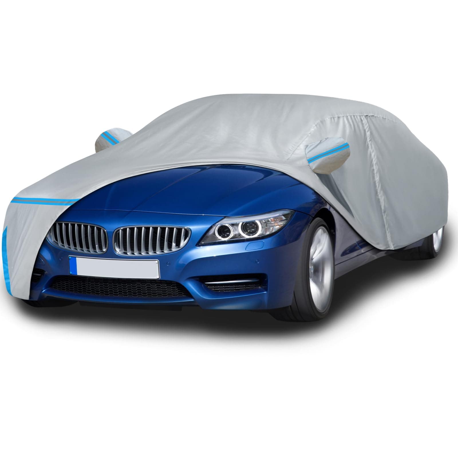 Car Cover for 2002-2024 BMW Z4 E85 E86 E89 G29 Coupe/Roadster/Convertible, Waterproof Custom-fit All Weather Sun Rain Dust Snow Protection Outdoor Car Cover with Door Zipper and Cotton Lining