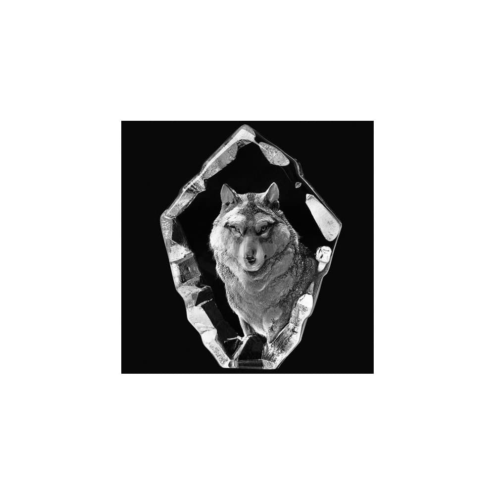 Mats Jonasson Wolf Head Crystal MAT33372