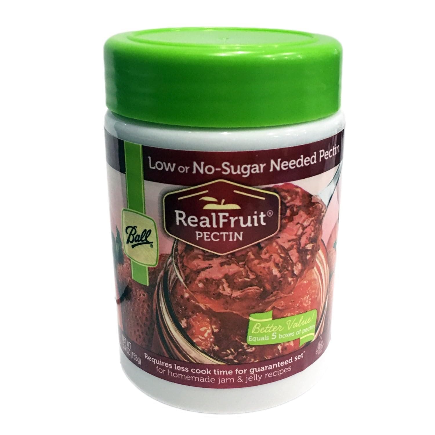 Ball Real Fruit, Low or No-Sugar-Needed Pectin 5.4 oz. (Pack of 1) Packaging May Vary
