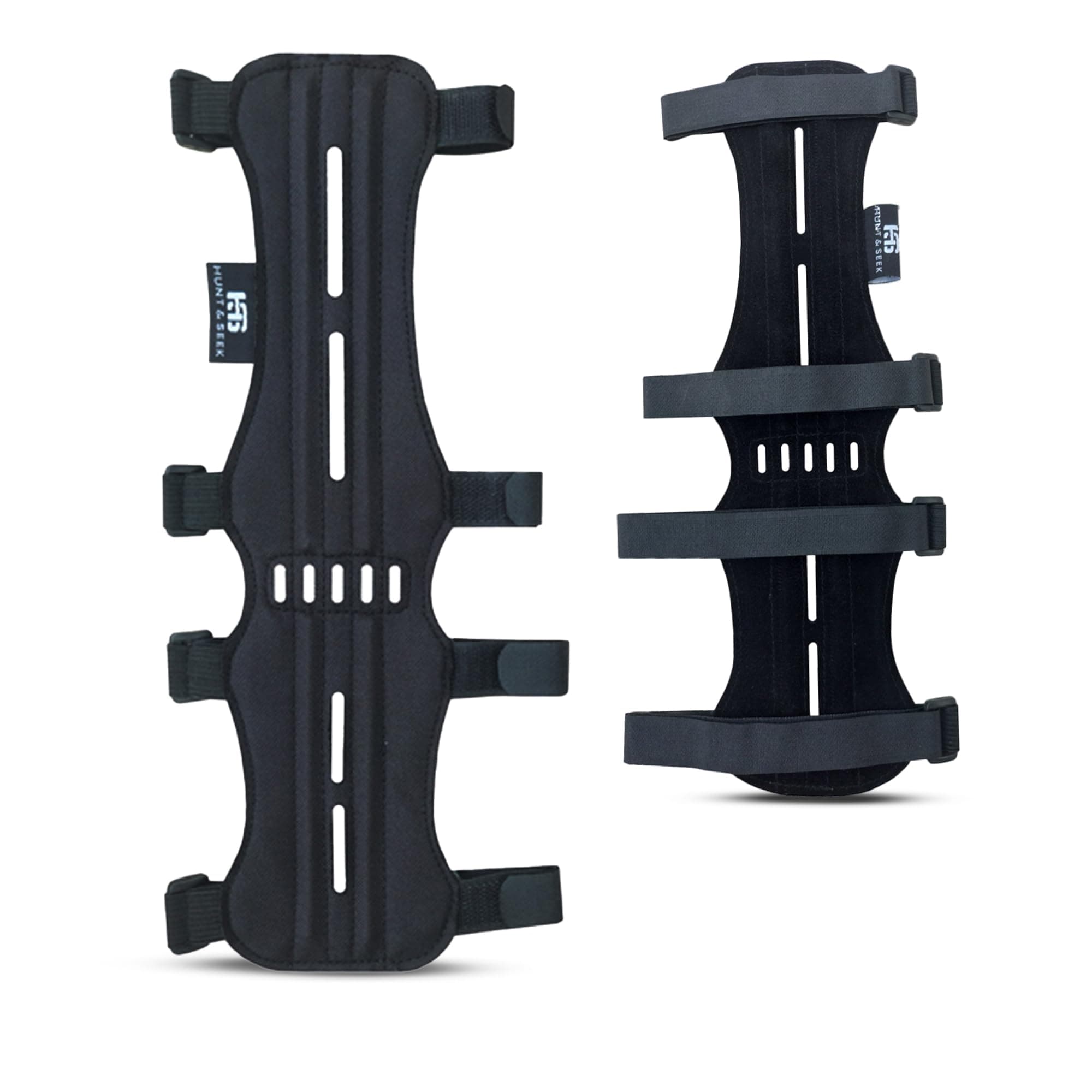 Fabric Archery Arm Guard 4 Hook-and-Loop Adjustable Straps Hunting Arm Guard Forearm Wrist Protector Archery Bracer Adult Unisex