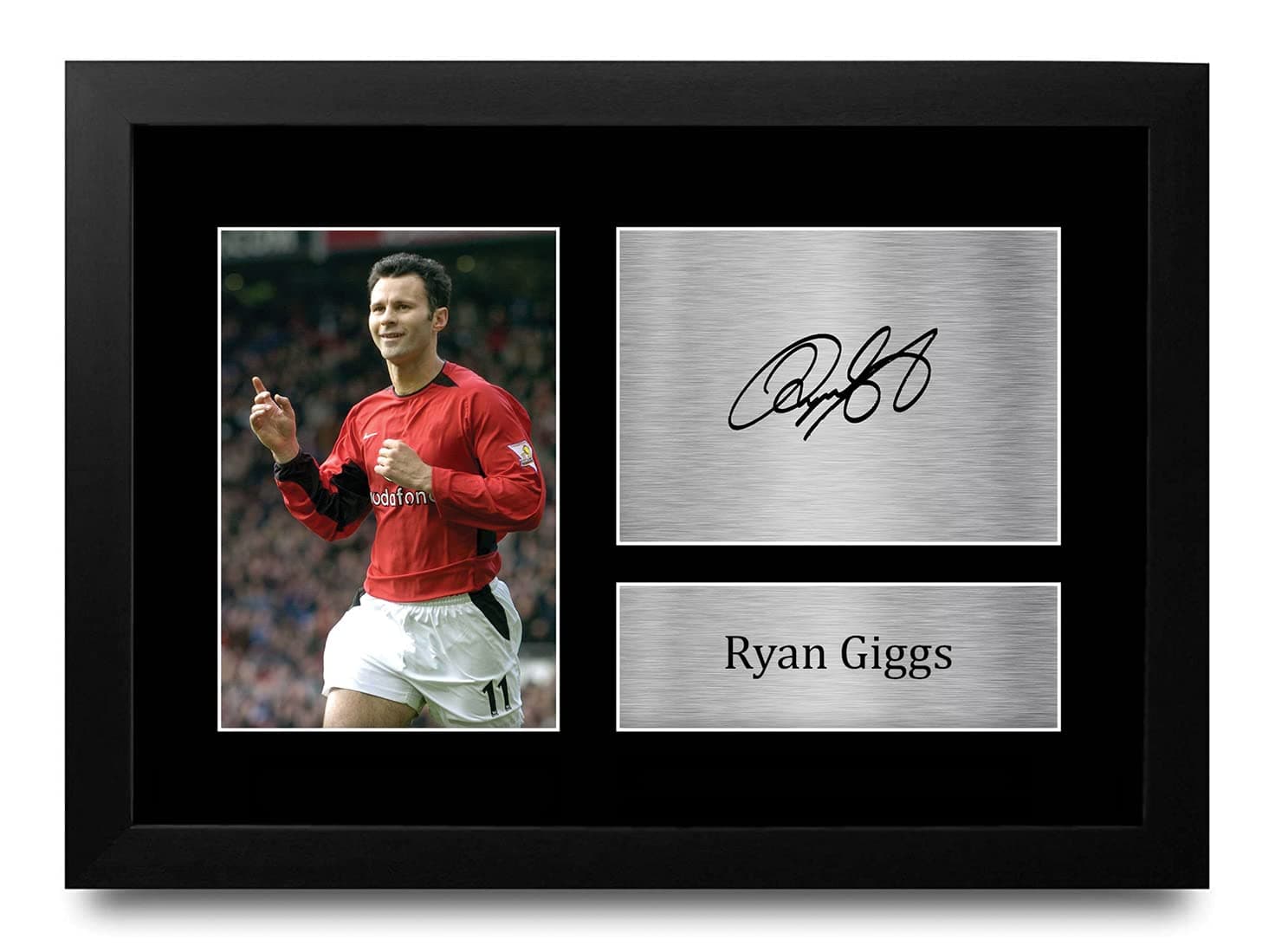 HWC Trading Ryan Giggs Gift Signed FRAMED A4 Printed Autograph Gifts Photo Display