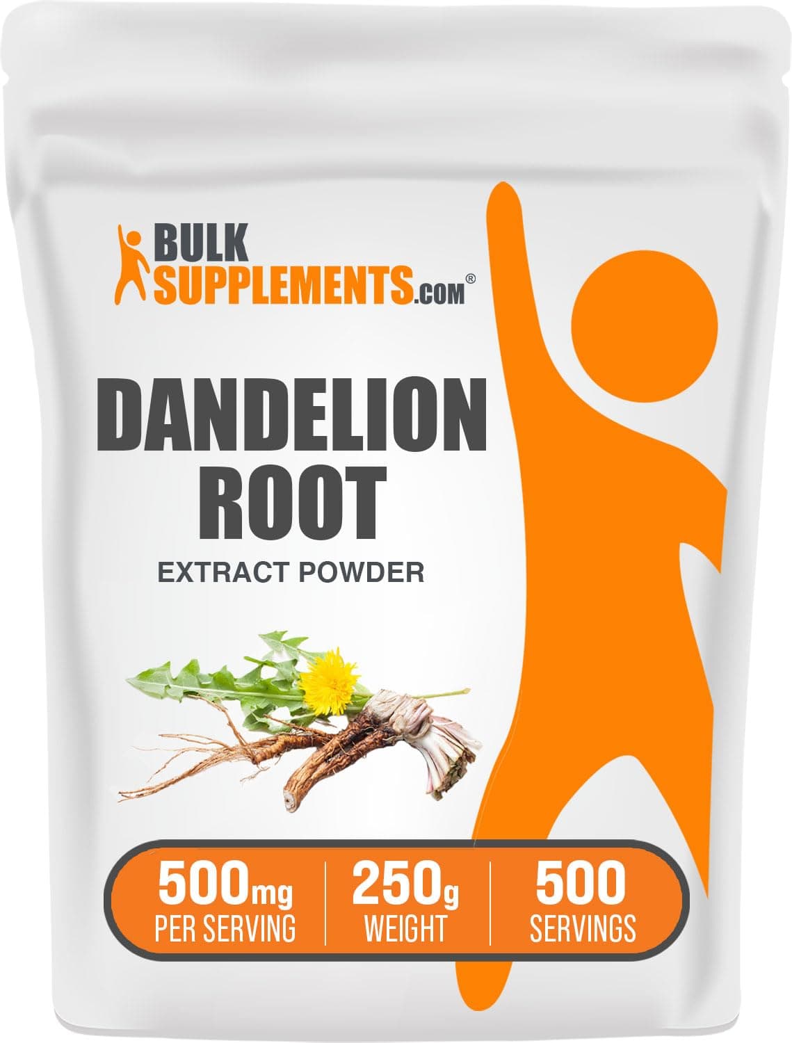 BulkSupplements.com Dandelion Root Extract Powder - Dandelion Root Supplement, Herbal Supplement - Vegan & Gluten Free, 500mg per Serving, 250g (8.8 oz) (Pack of 1)