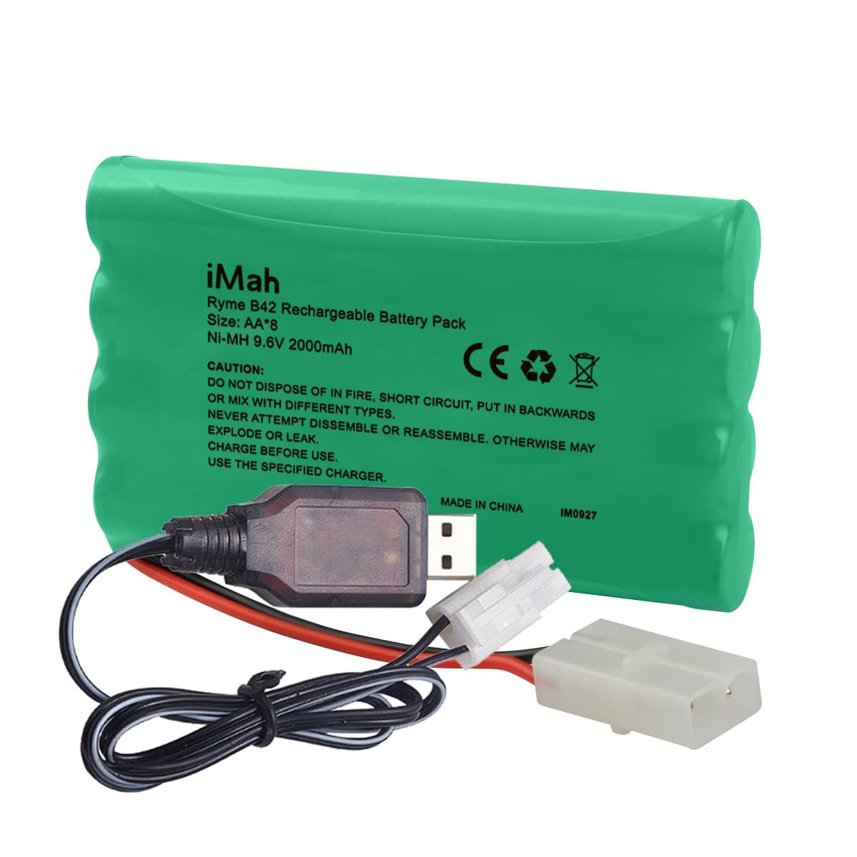 iMah Ryme B42 9.6V AA Battery Pack with Standard Tamiya Plug