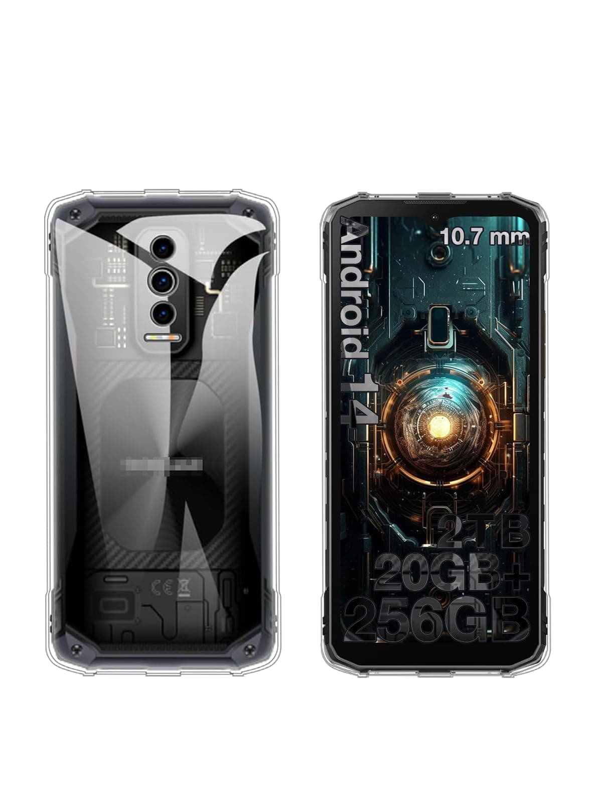 Clear Case for Doogee Blade 10 Ultra/Blade 10/Blade 10 Pro Rugged Phone 6.56''90Hz Display,Thin Slim Lightweight Scratch Proof,Durable Protection Silicone Rubber TPU Cover (Clear).