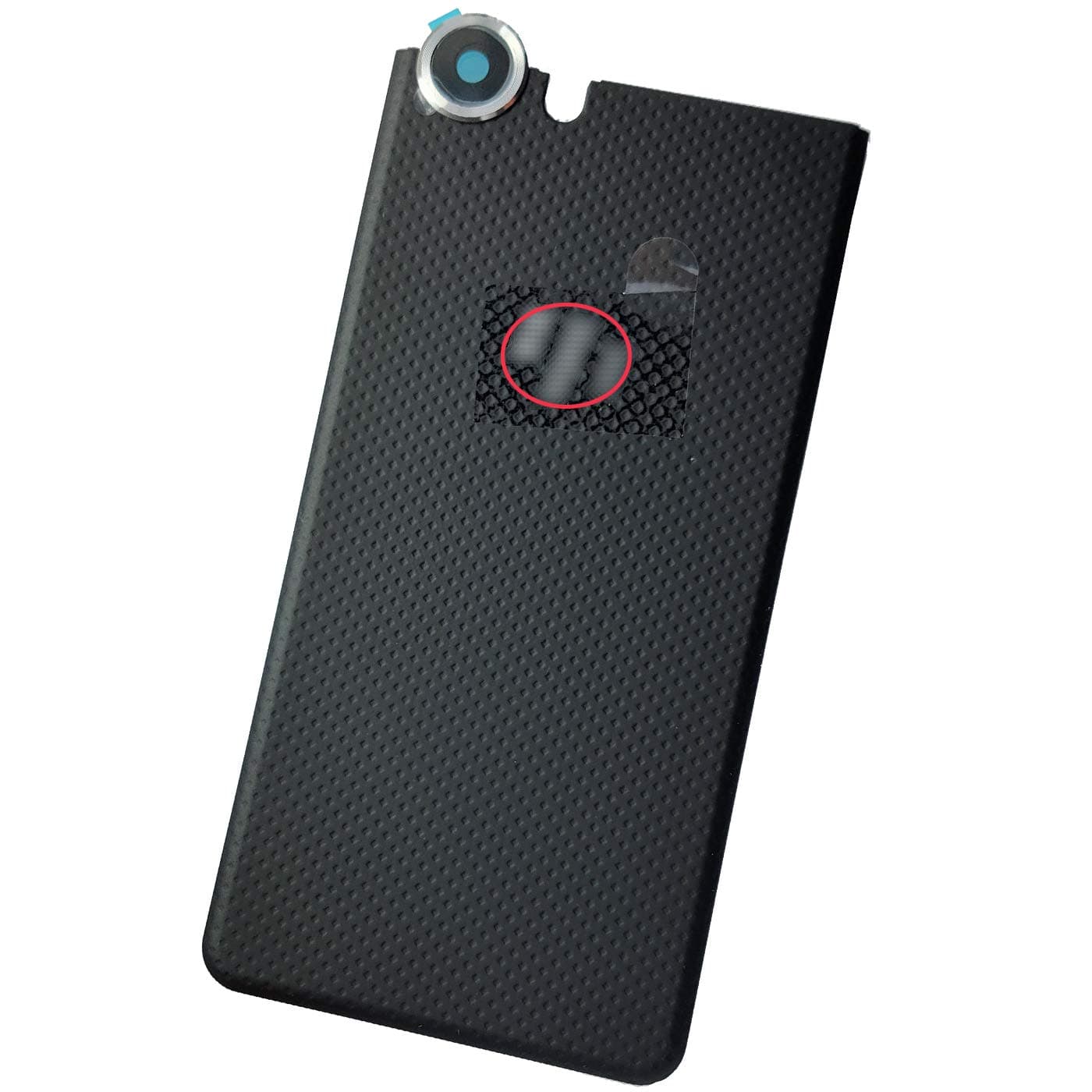 ubrokeifixitfor BlackBerry Keyone Housing Rear Panel Back Door Cover Replacement with Silver-Color Camera Lens Frame Cover for BlackBerry Keyone BBB100-1 BBB100-3 BBB100-2 4.5" (Silver-Logo)