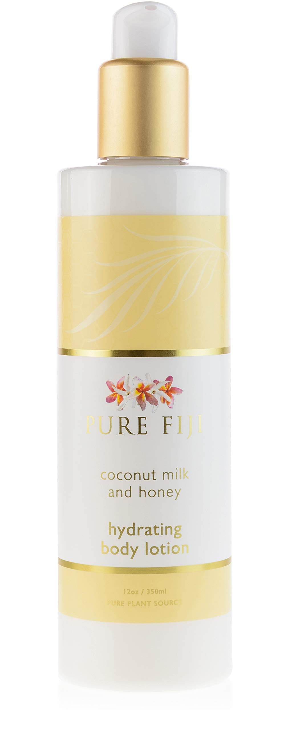 PURE FIJI Body Lotion Hydrating - Moisturizing Lotion for Dry Skin with Coconut Milk and Vitamin E, Organic Body Lotion For Women and Men, Coconut Milk and Honey Scent, 12 oz