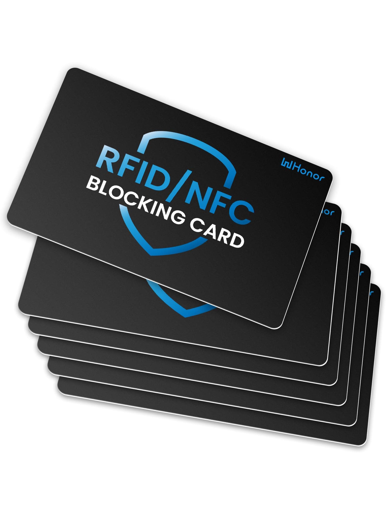 RFID Blocking Card 6 Pack, Bank Debit Credit Card Protector, Anti-Theft Contactless NFC Blocker, Entire Wallet Protection