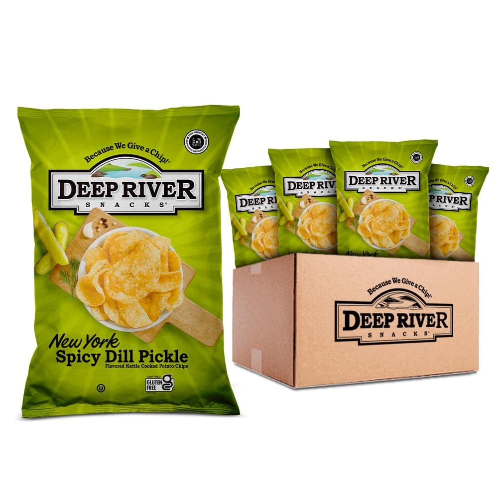 Deep River Snacks Kettle Chips, New York Spicy Dill Pickle, 2-Ounce (Pack of 24)