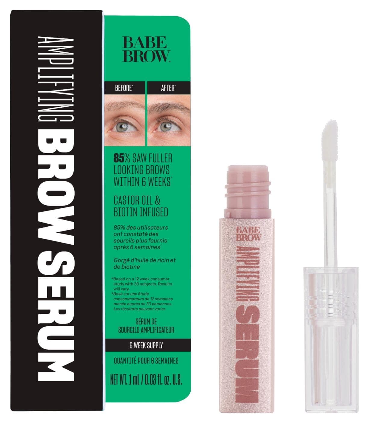 Eyebrow Serum For Thicker Brows - Brow Serum with Castor Oil, Biotin, Repairing Amino Acids