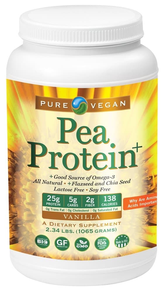 Pure Advantage Pea Protein + Vanilla -- 2.34 lbs