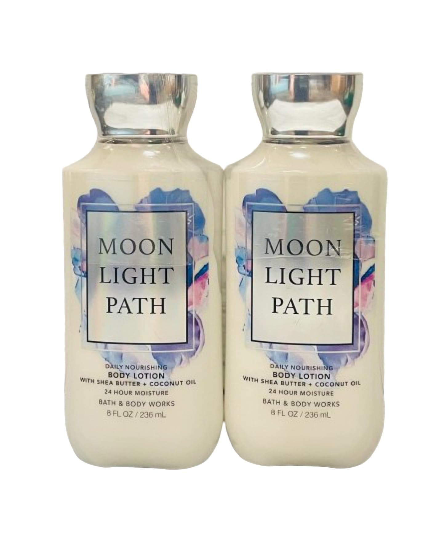 Bath and Body Works Moonlight Path Super Smooth Lotion Sets Gift For Women 8 Oz -2 Pack (Moonlight Path) blue 16 Fl Oz
