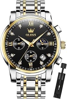 Mens Watches Chronograph Business Dress Quartz Stainless Steel Waterproof Luminous Date Wrist Watch