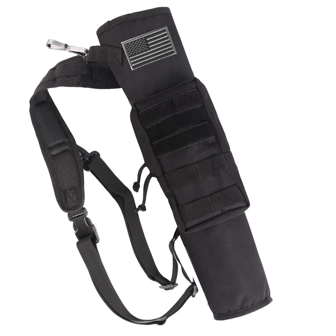 KRATARC Archery Lightweight Back Arrow Quiver Dual Use Foldable Compact Hip Arrows Bag with Molle System Pocket Hanged for Target Shooting Hunting