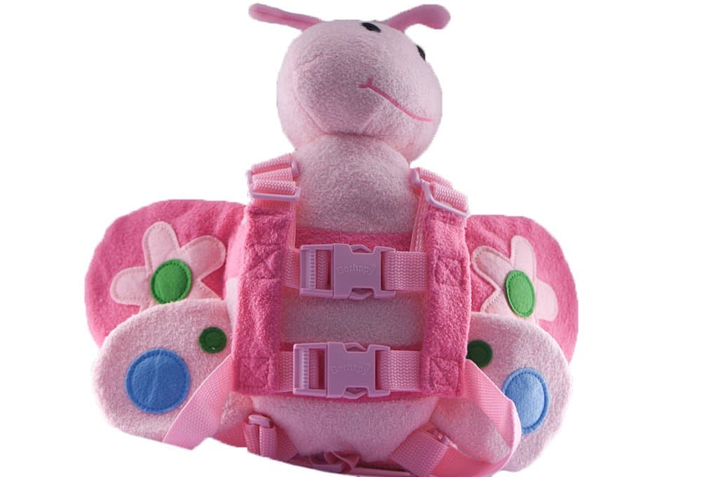 2 in 1 Bee Toddler Safety Harness with Mini Backpack Children's Walking Leash Strap(Pink)