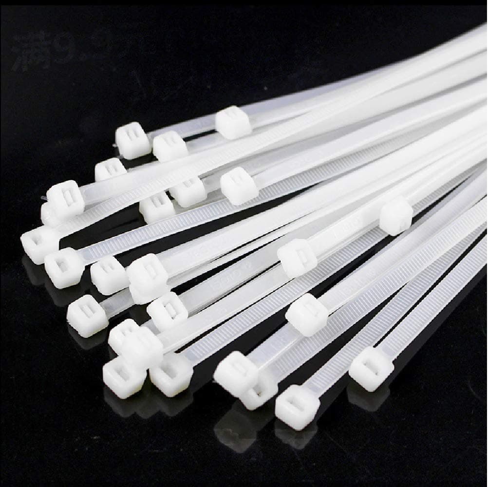 Cable ties, Cable Management White Wire Zip Ties Nylon Cables Ties (100, 300mm)