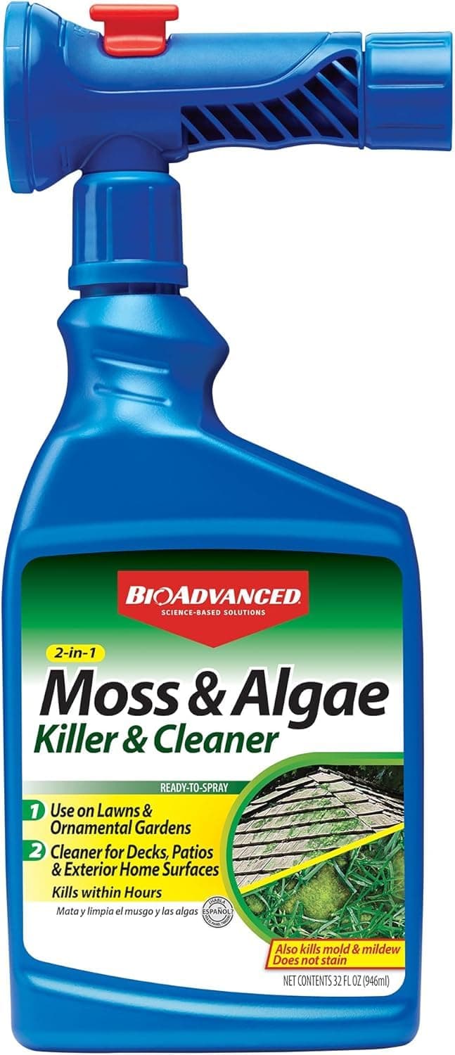 Bayer Advanced 704710 2-in-1 Moss and Algae Killer Ready-To-Spray, 32-Ounce