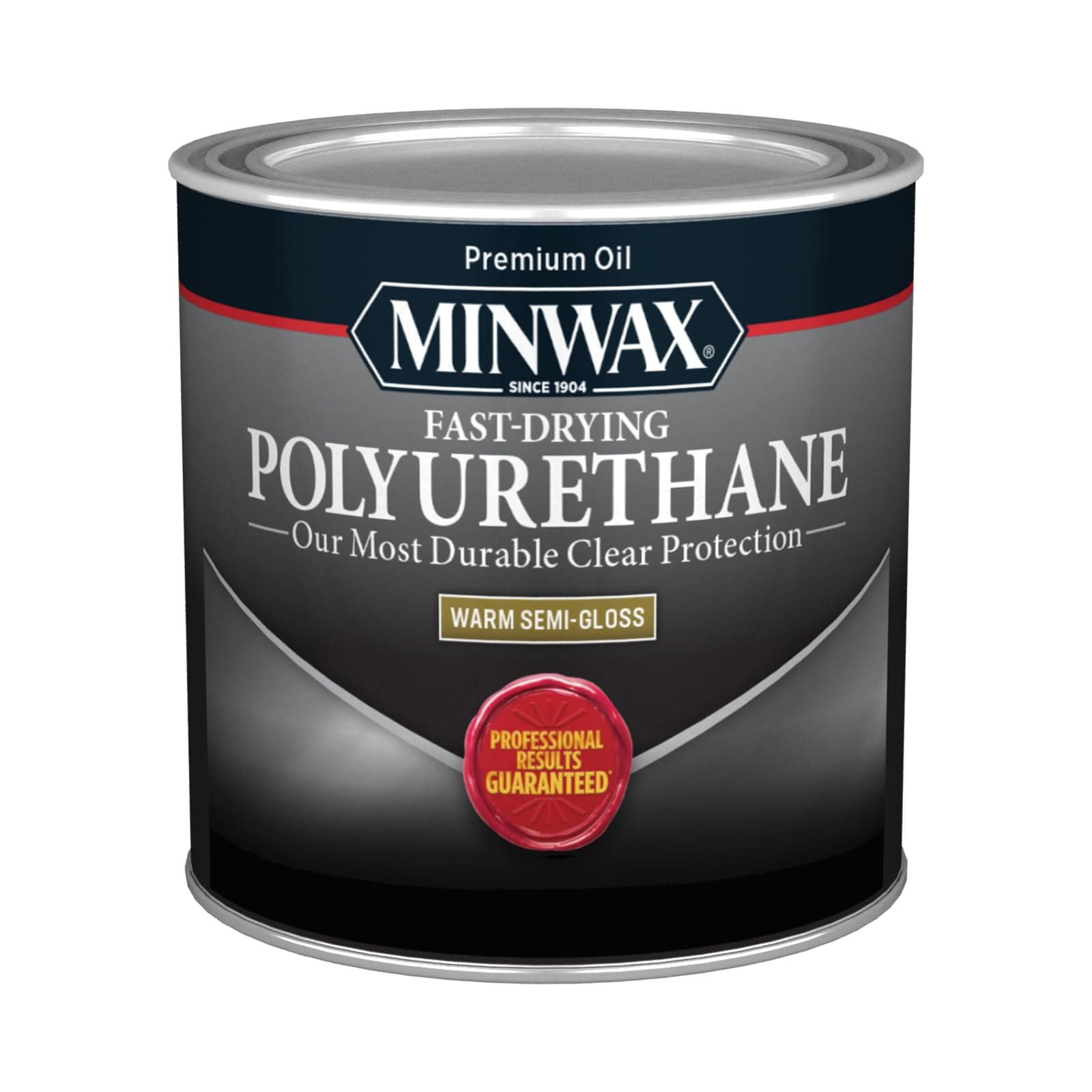 Minwax Fast Drying Polyurethane Protective Wood Finish, Clear Semi-Gloss, ½ Pint