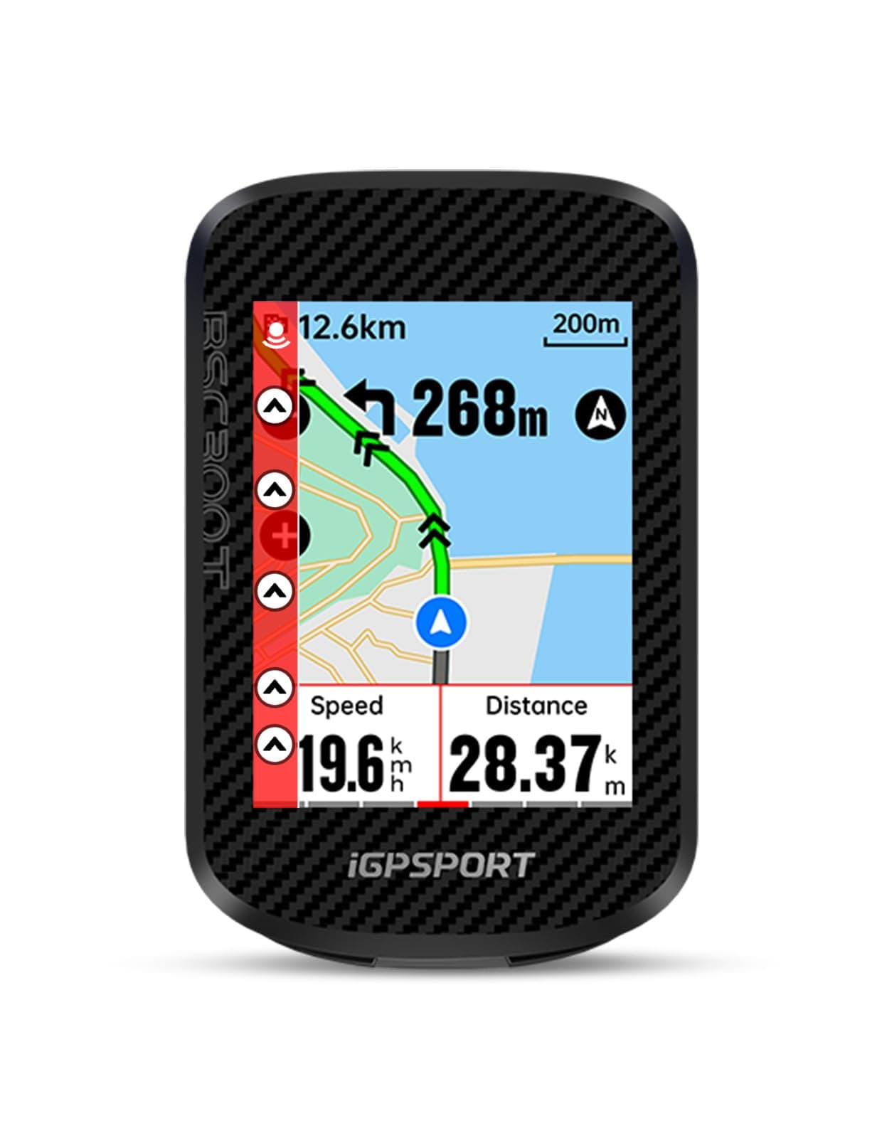 BSC300T Wireless Bike Computer GPS, Touchscreen Offline MAP Navigation Off Course Warning Compatible with Insta 360, for Ebike Road Bike MTB