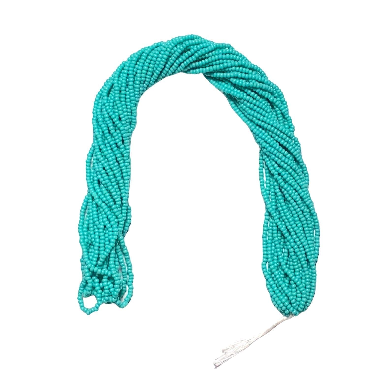 Czech 11/0 Glass Seed Beads - 12 String Hanks, Mint Green Color (Mint Green)