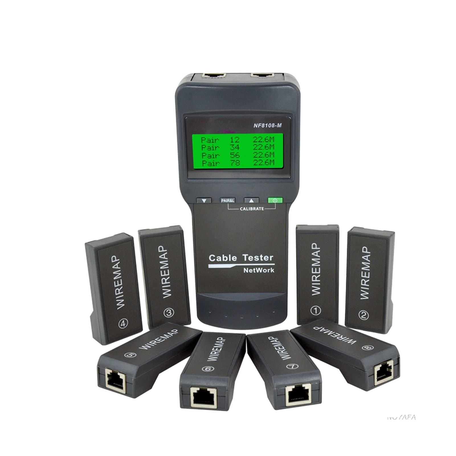 Ethernet Cable Tester NF8108-M Digital Network LAN Cable Tester Meter RJ45 5E, 6E Coaxial Cable Tracker Tool Network Cable Tester