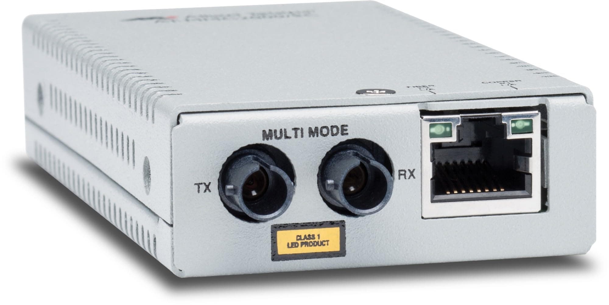 AT-MMC2000/ST-960 - Allied Telesis MMC2000/ST Transceiver/Media Converter - 1 x Network RJ-45-1 x ST Ports - Multi-Mode - Gigabit Ethernet - 10/100/1000Base-T, 1000Base-SX - Wall