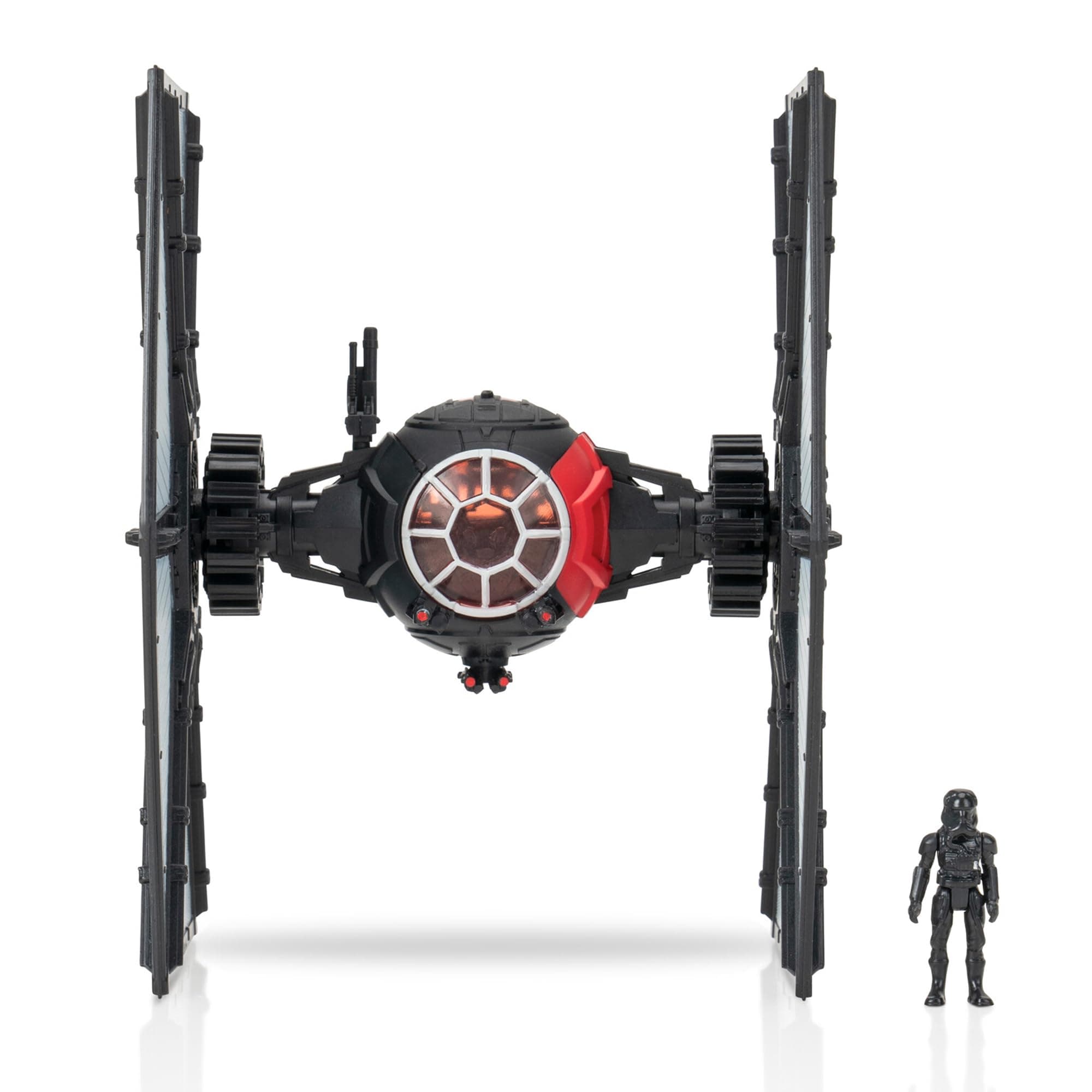 STAR WARS Micro Galaxy Squadron First Order Special Forces TIE Fighter - 5 Inch Vehicle with Removable Wings, Rotating Turret and 2.5 cm Micro Figure Accessory